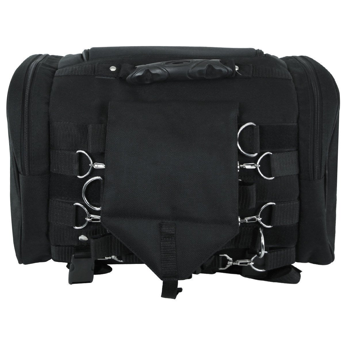 Vance VS381 Black Nylon Motorcycle Trunk Bag-Back View