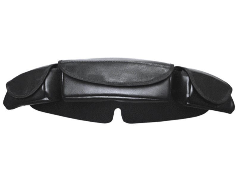 Vance VS189B Black Three Pocket Motorcycle Windshield Bag for Indian Honda Yamaha Kawasaki and Harley Davidson Motorcycles