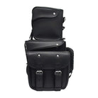 Vance VS339 Black 4 Piece Motorcycle Travel Luggage Sissy Bar Bag