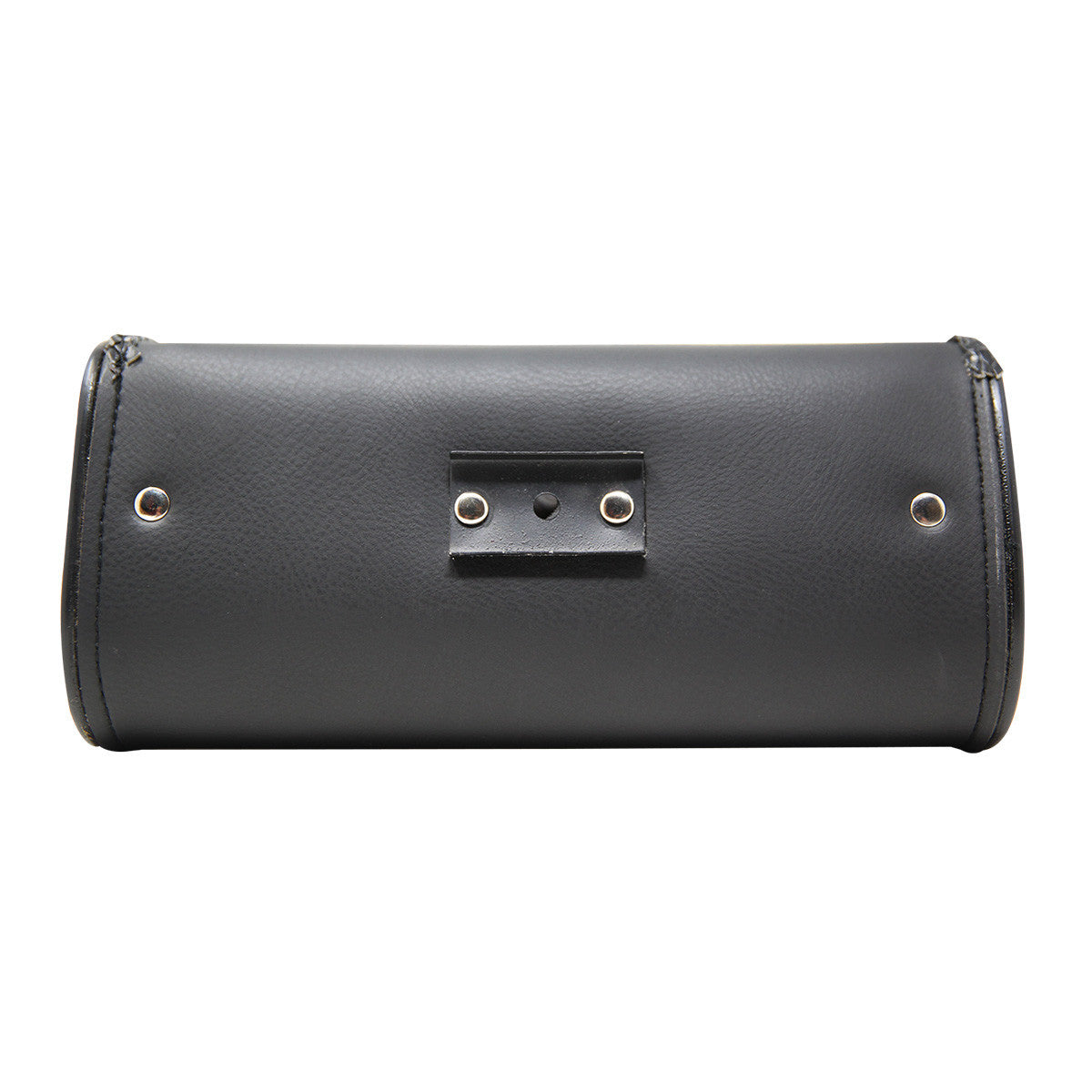 Vance VS181 Black Braided and Studded Motorcycle Windshield Bag for Indian Honda Yamaha Kawasaki and Harley Davidson Motorcycles - Back View