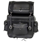 Vance VS338 Studded Large Sissy Bar Travel Pack Bag - front