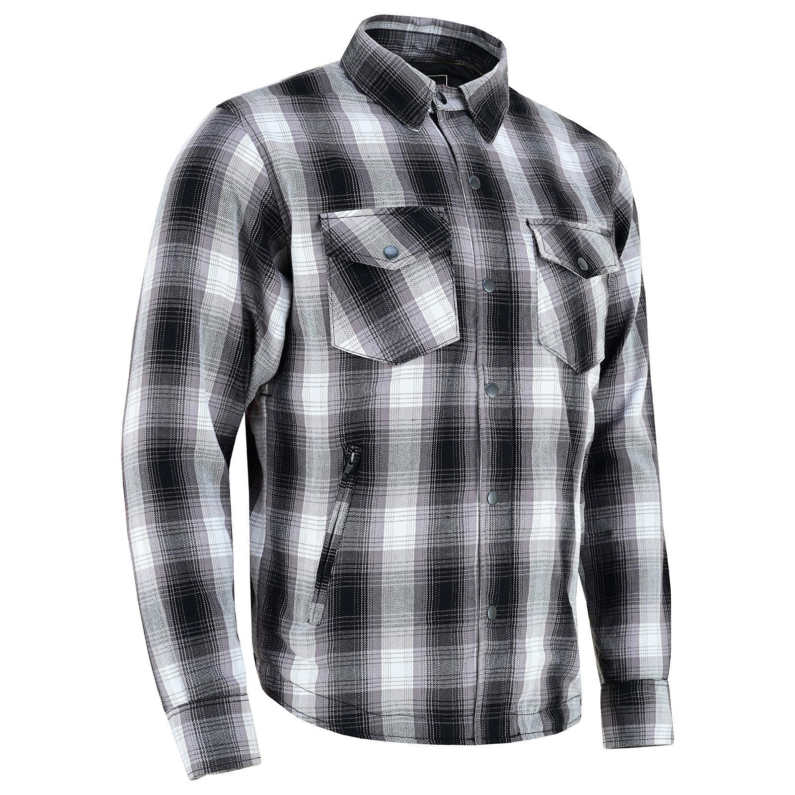 Men’s Timberwolf Armored Flannel Motorcycle Shirt w/Underarm Ventilation & CE Approved Armor Reinforced w/Aramid Fiber - Main