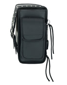 Vance Medium Black Studded Motorcycle Sissy Bar Bag for Harley Davidson Motorcycles-Side Pocket