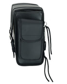 Vance VS318 Medium Black Plain Motorcycle Sissy Bar Bag for Harley Davidson Motorcycles-Side View