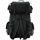 Vance VS1349 Black Studded Large Deluxe Motorcycle Luggage Travel Touring Sissy Bar Bag - Back View