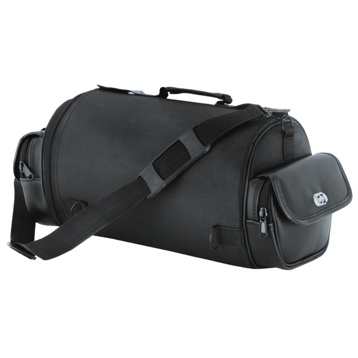 Vance VS1349B Black Large Deluxe Motorcycle Luggage Travel Touring Sissy Bar Bag - Roll Bag