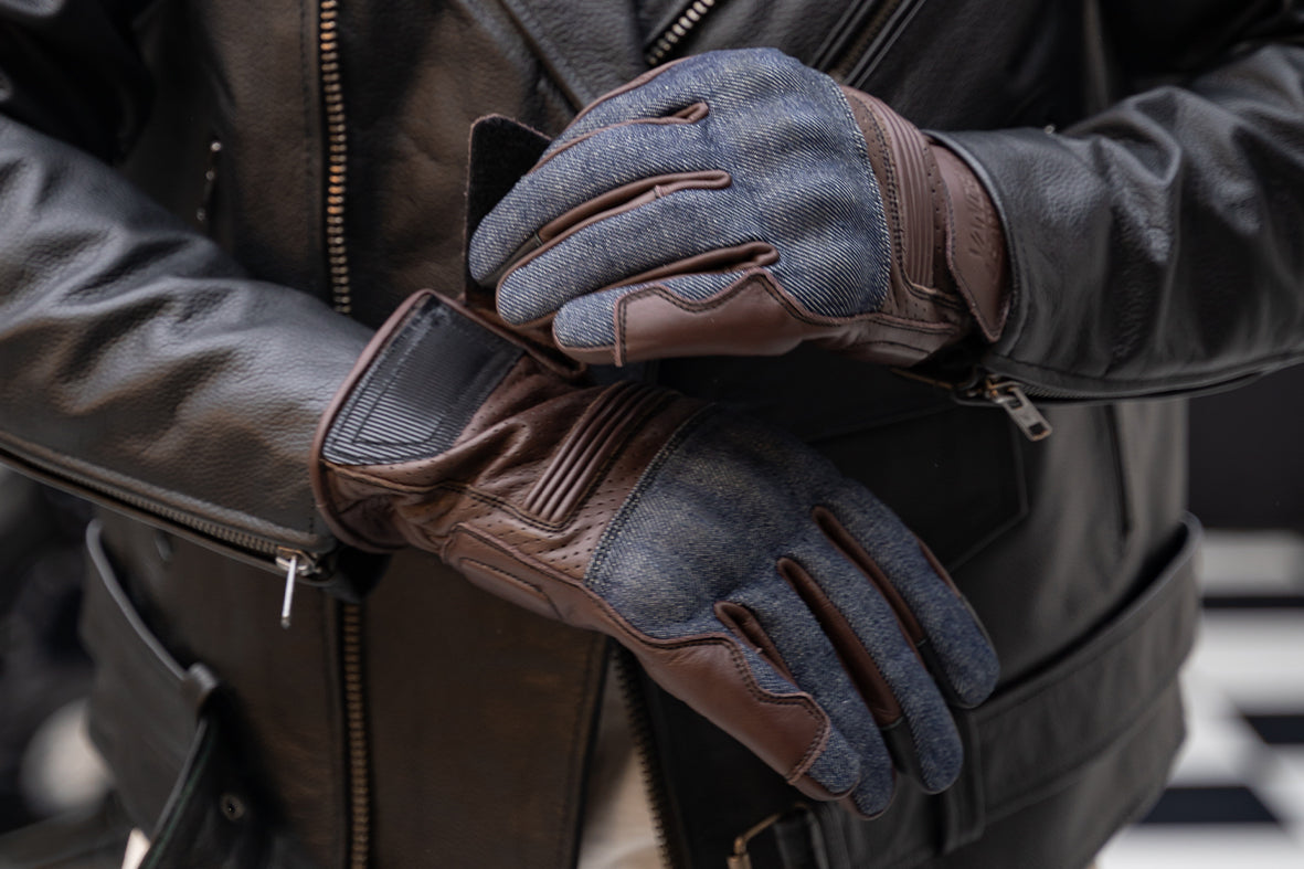 Men's Denim & Leather Gloves
