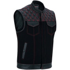 Vance-Leathers-VB924RD-Men's-Denim-Leather-Motorcycle-Vest-with-Red-Stitching-main