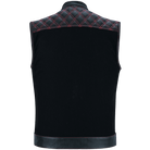 Vance-Leathers-VB924RD-Men's-Denim-Leather-Motorcycle-Vest-with-Red-Stitching-back-view