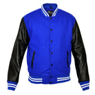 Mens MJ591 Lightweight Wool with Real Leather Premium Varsity Letterman Jacket