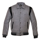 Mens MJ593 Wool with Real Leather Premium Varsity Jacket with Hoodie