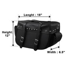 Vance VS211 Black Motorcycle Saddlebags for Honda Yamaha Kawasaki Indian and Harley Davidson Motorcycles - Infographics