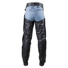 Vance Leather VL802S Mens and Womens All Season Black Zip-out Insulated Thermal Liner Braided Biker Leather Motorcycle Chaps