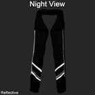 Vance Leather VL803 S Mens Black Reflective and Vented Premium Cowhide Leather Biker Motorcycle Riding Chaps - Night View