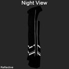 Vance Leather VL803 S Mens Black Reflective and Vented Premium Cowhide Leather Biker Motorcycle Riding Chaps - Night View