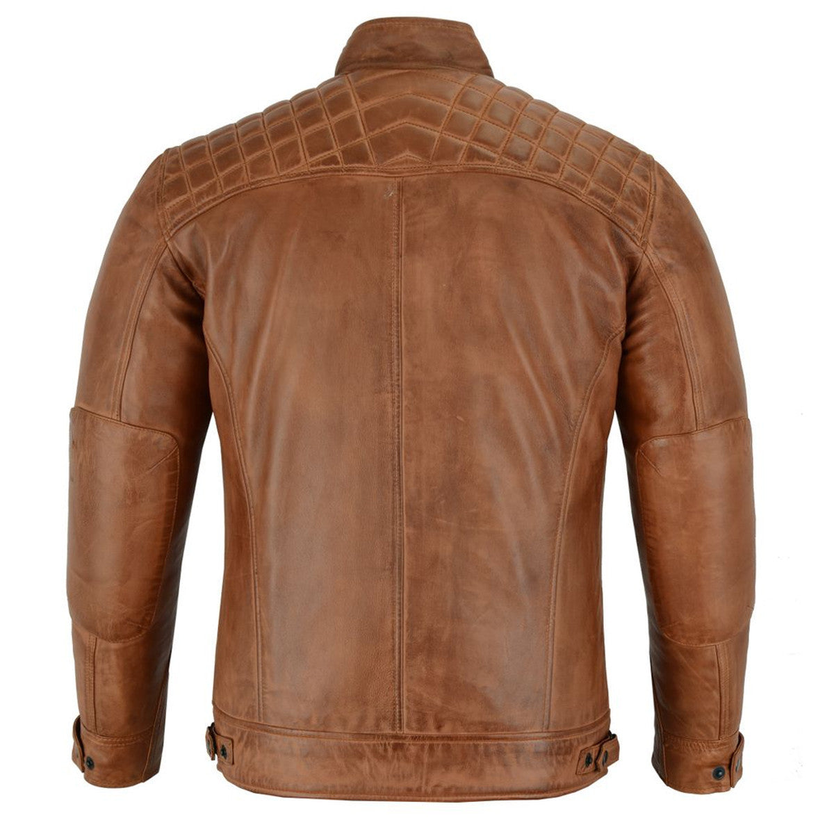 High Mileage Men's Cruiser Leather Motorcycle Jacket - TM – Vance