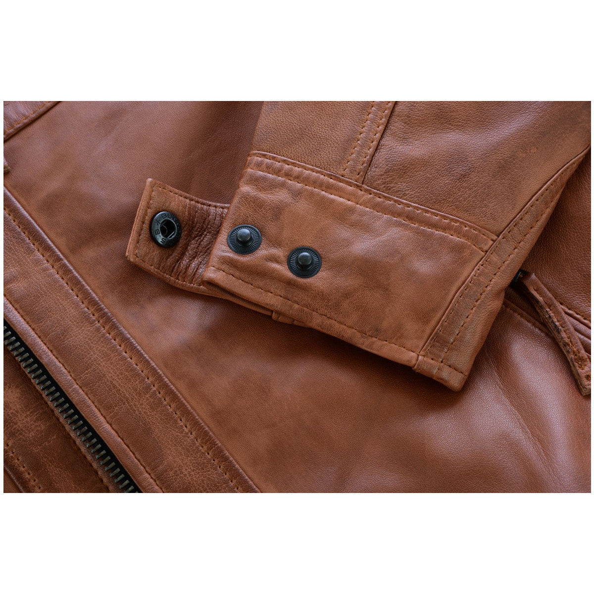 High Mileage Men's Cruiser Leather Motorcycle Jacket - TM – Vance