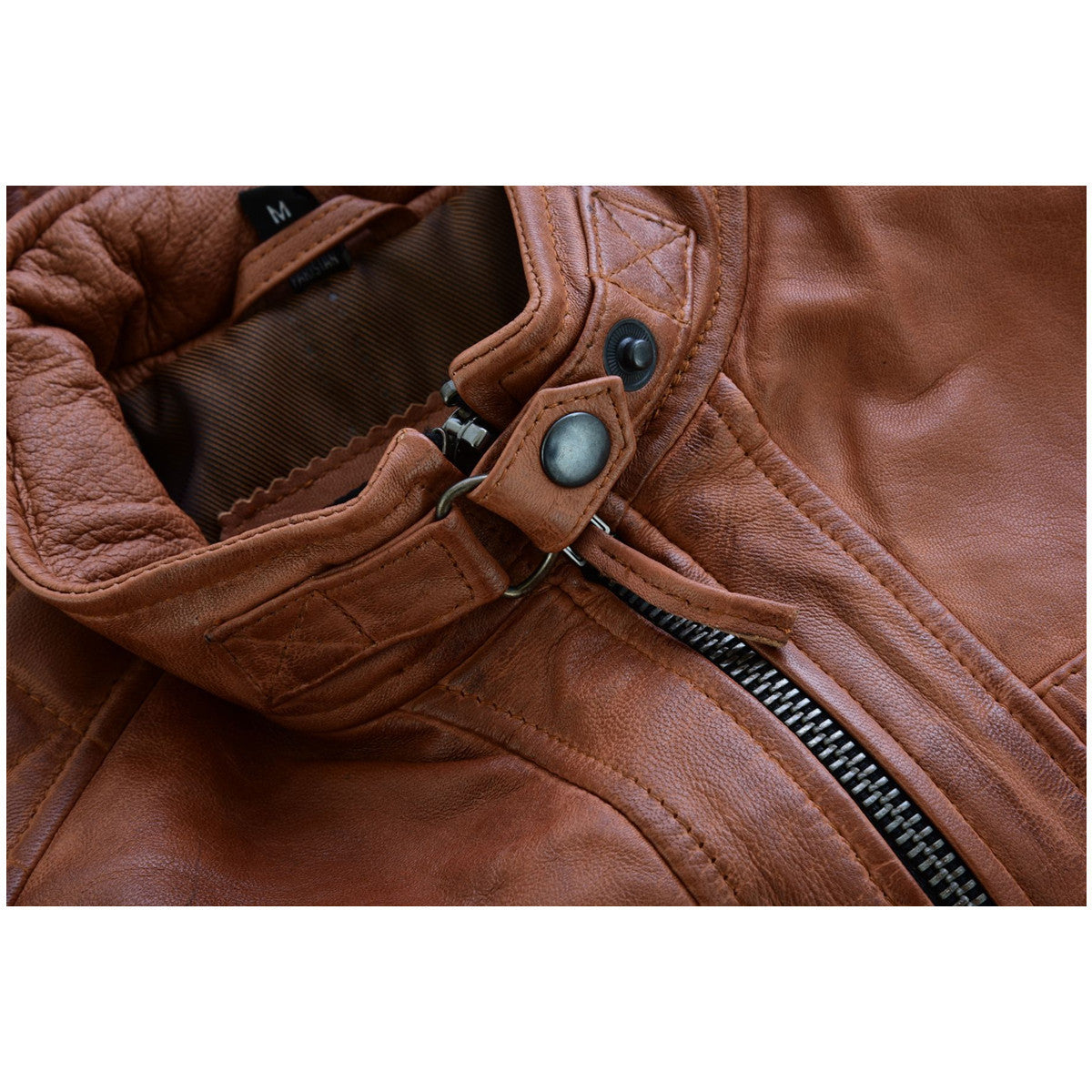 High Mileage Men's Cruiser Leather Motorcycle Jacket - TM – Vance