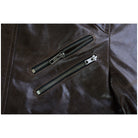 Vance Leather VL551Br Men's Vincent Brown Waxed Lambskin Motorcycle Leather Jacket