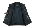 Mens-Denim-Leather-Vest-with-White-Stitching-open-front