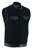 Denim-Black-Club-Vest-Leather-trims-main