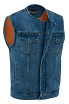 Mens-Blue-Denim-Collarless-Vest-main