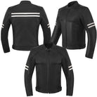 High Mileage HMM537 Mens Dual Conceal Carry Vented Sport Style Cowhide Leather Biker Motorcycle Riding Jacket - all