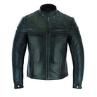 Mens VL531 Premium Racer Leather Commuter Motorcycle Jacket - main