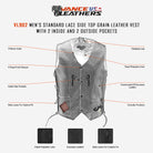Vance Leather Top Grain Lace-Side Vest - Infographics