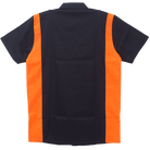 Vance-VB771BO-Mens-Work-Shirts-Black-with-Orange-Sides-Rear-View