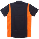 Vance Men's Button Front Garage Mechanics Shirt - Black/Orange - Black
