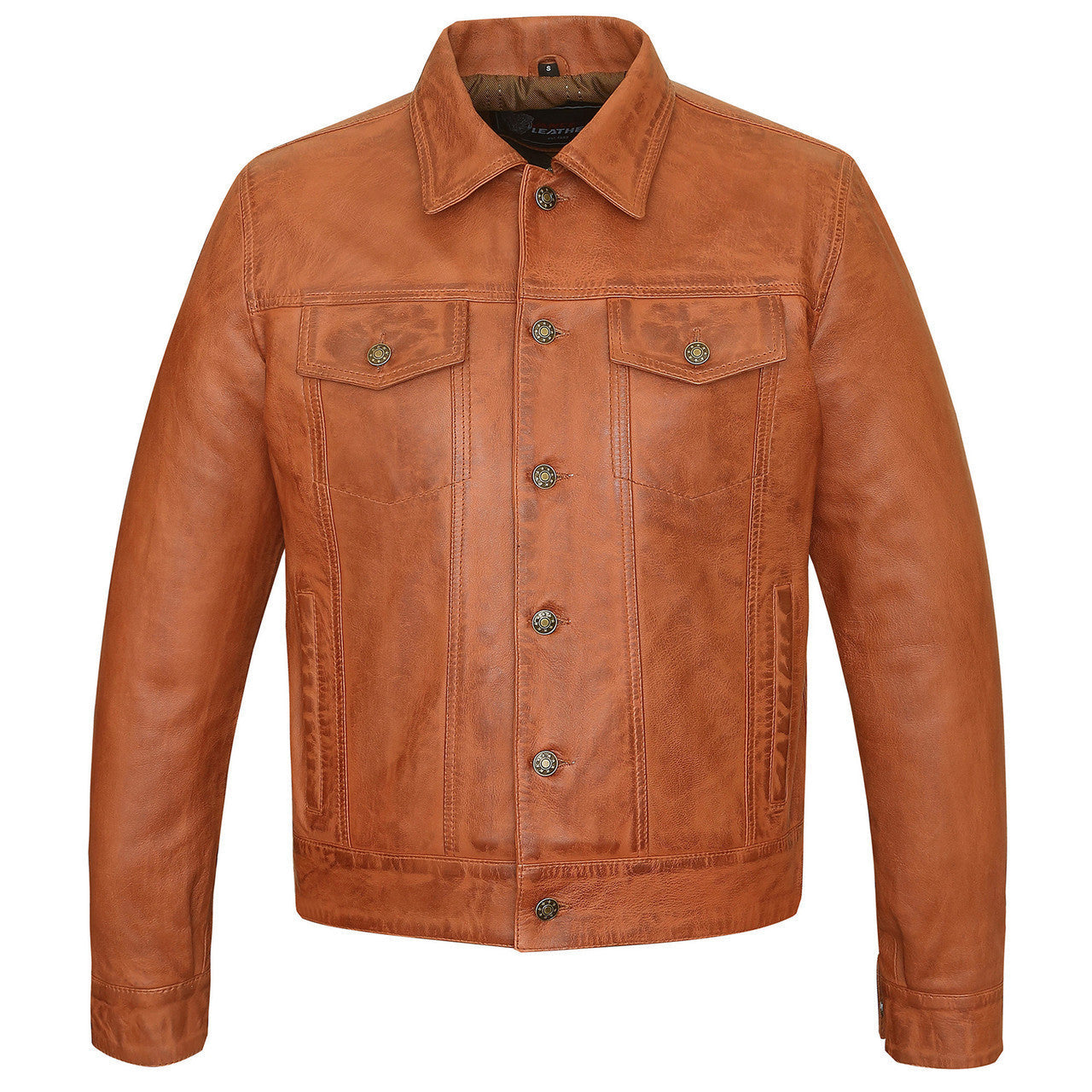 High Mileage Men's Cruiser Leather Motorcycle Jacket - TM – Vance