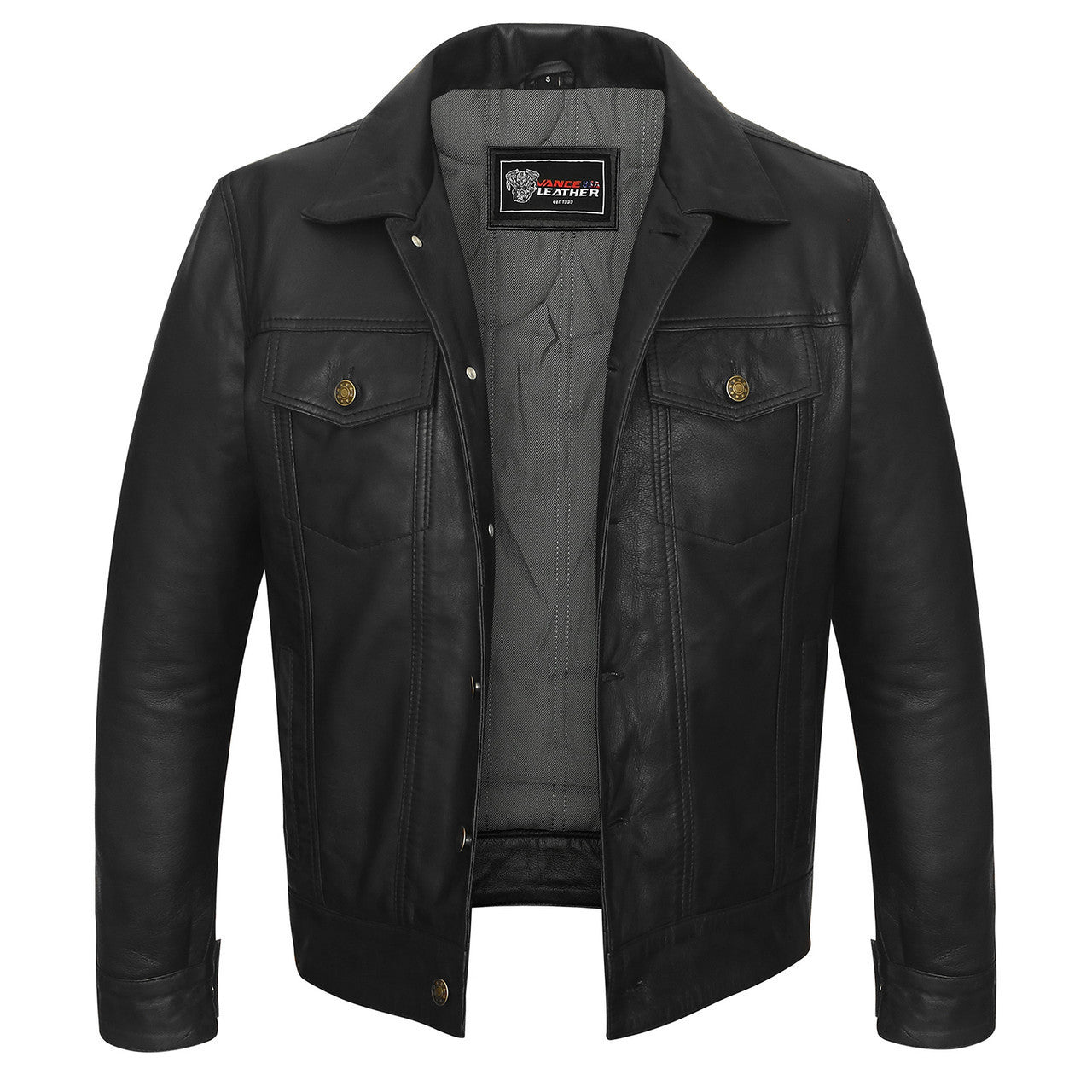 High Mileage Men's Cruiser Leather Motorcycle Jacket - TM – Vance