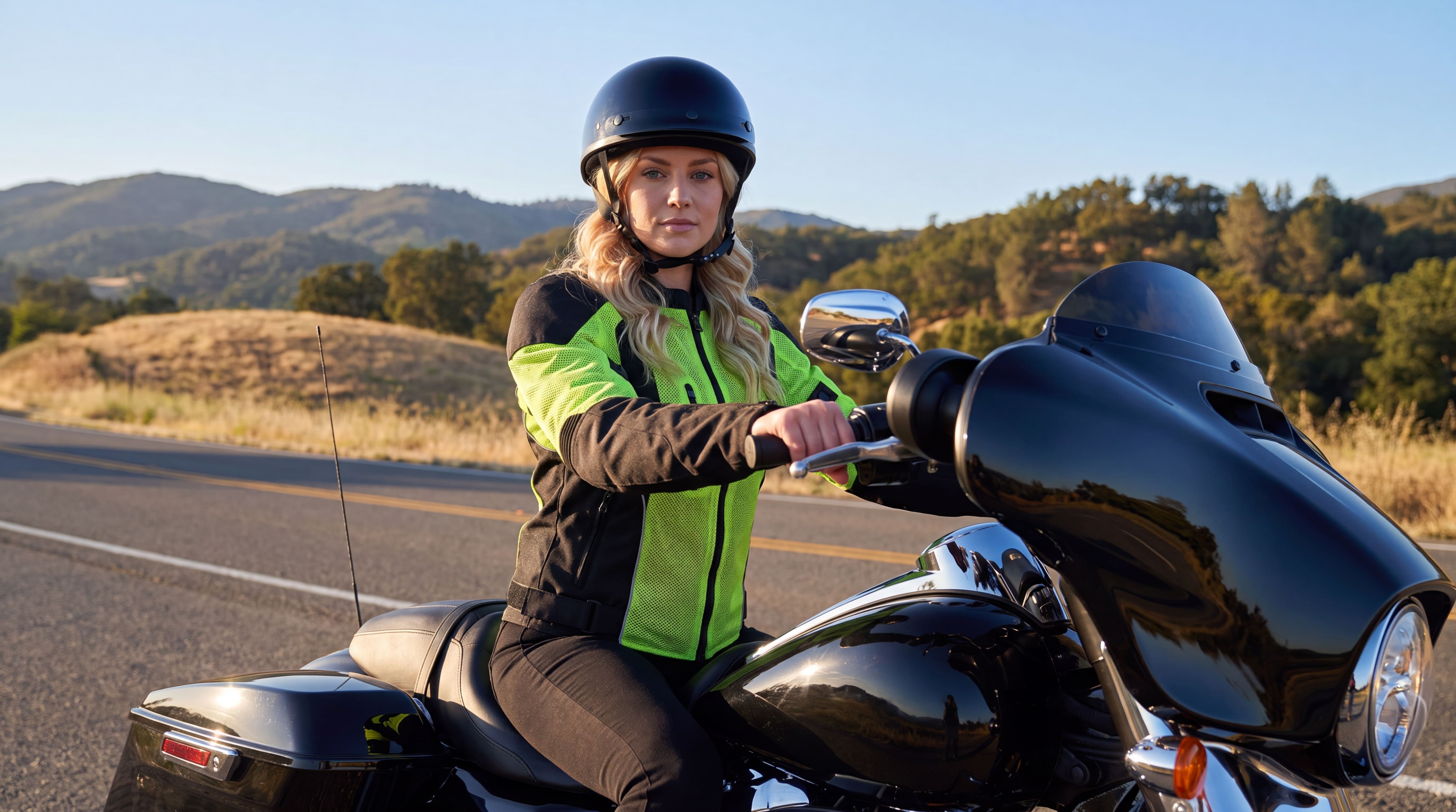 Detour Helmets D.O.T. Gloss Black Half Helmet for Motorcycle Riders with Visor - women pic