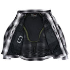 Men’s Timberwolf Armored Flannel Motorcycle Shirt w/Underarm Ventilation & CE Approved Armor Reinforced w/Aramid Fiber - Inside View