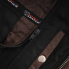 Men's Espresso Brown Premium Cowhide Cafe Racer Leather Motorcycle Jacket with Zipper Vents - Removable Liner