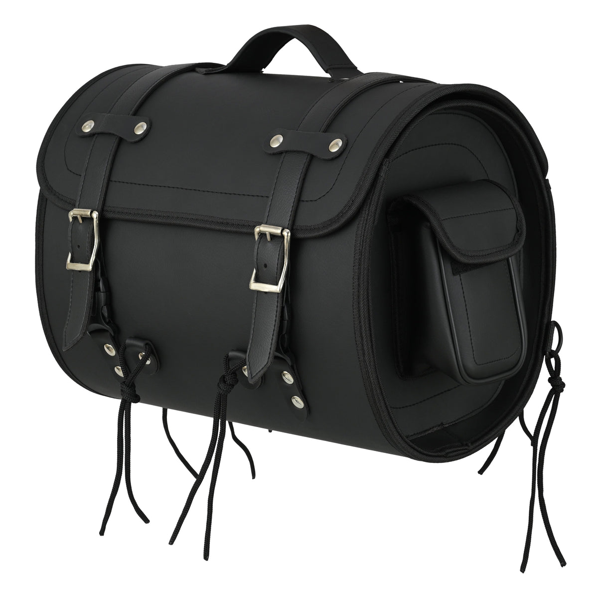 Vance Premium PVC Motorcycle Tail Bag | Durable Travel Storage Roll Bag with Quick-Release Straps & Side Pockets - Main