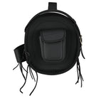 Vance Premium PVC Motorcycle Tail Bag | Durable Travel Storage Roll Bag with Quick-Release Straps & Side Pockets - Side View
