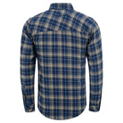 mens-keen-midnight-long-sleeve-plaid-button-down-casual-flannel-shirt-corduroy-collar-cuffs-back-view
