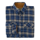 mens-keen-midnight-long-sleeve-plaid-button-down-casual-flannel-shirt-corduroy-collar-cuffs-folded
