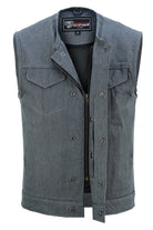 mens-grey-denim-collarless-club-vest-with-conceal-carry-pockets-zipper