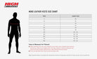 High-Mileage-HMM914P-Men's-Zipper-Snap-Closure-Leather-Club-Vest-padding-Quick Access-American-Flag-Liner-Size chart