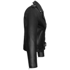 Vance VL516 Black Classic Motorcycle Leather Biker Jacket-Side