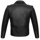 Vance VL516 Black Classic Motorcycle Leather Biker Jacket-Back