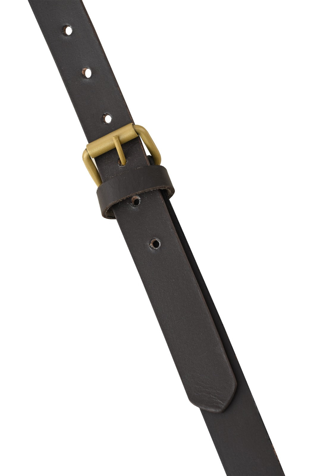 Men’s Premium Leather Y-Back Suspenders, Heavy-Duty Adjustable Braces w/ Brass Swivel Snap Hooks for Jeans & Trousers - buckle