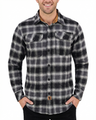 Castlerock Men's Long Sleeve Plaid Button Down Casual Flannel Shirt - Pic