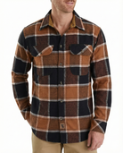 Men's Ironwood Long Sleeve Plaid Button Down Casual Flannel Shirt - Pic