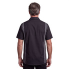 Men's Work Shirts Black with Grey sides - back