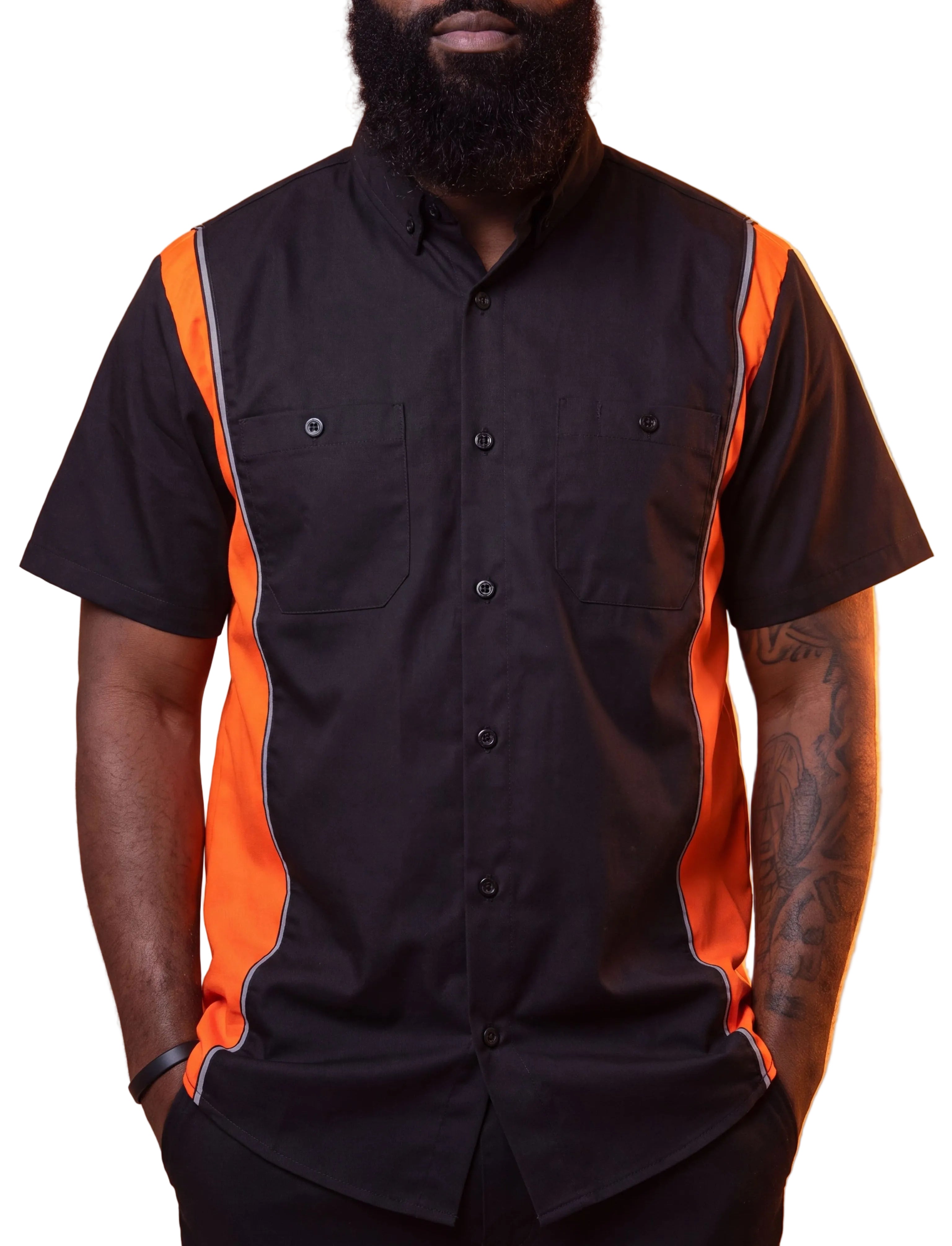 Vance Men's Button Front Garage Mechanics Shirt