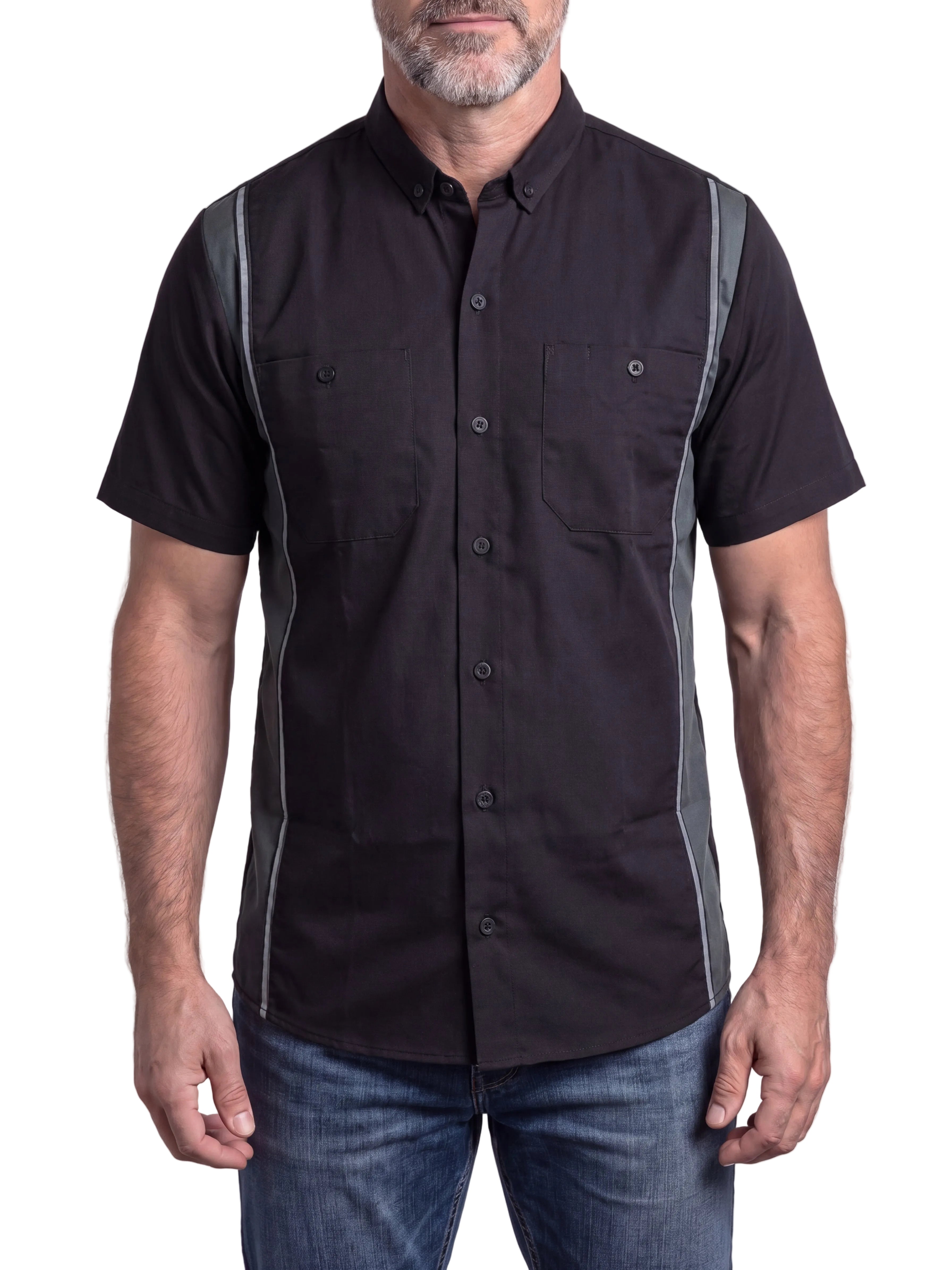 Vance Men's Button Front Garage Mechanics Shirt